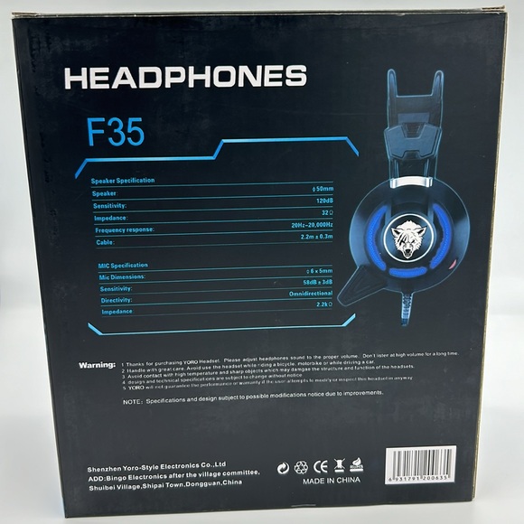 NWT YoroGlowing Vibration Stereo Headphone Gaming Headsets With Microphone PC - Picture 5 of 9